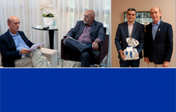 Itelvino recebe vice-presidente da Fecomércio GO e Cristiano Rodrigues