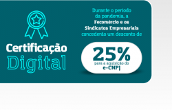 ​Fecomércio e Sindicatos oferecem e-CNPJ com desconto de 25% aos empresários durante pandemia