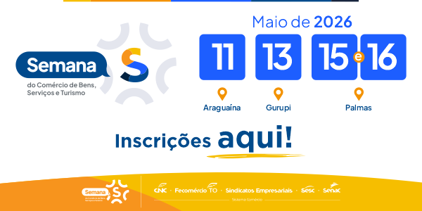 ​Semana S no Tocantins terá palestras com nomes de destaque nacional, ações de qualificação, inovação, esporte e cultura